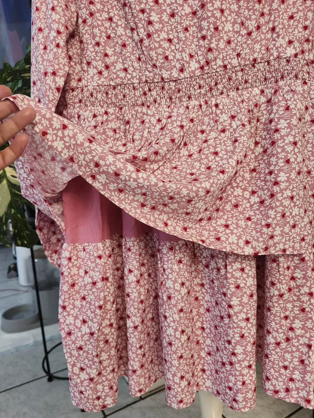 Tommy Hilfiger‎ Pink Floral Long-Sleeve Peplum Dress